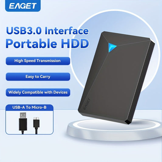 EAGET disque dur externe portable USB 3.0 (250 GB-4 TB, pour ordinateur portable, MacBook et PS5)