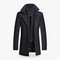 Manteau pour homme avec col montant, boutons et fermeture à glissière