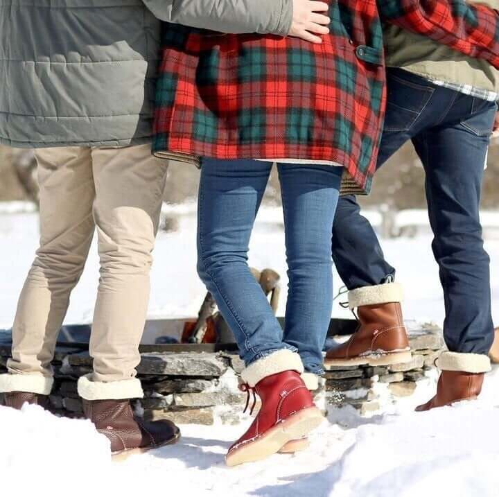 Botas femininas de lã à prova d'água com forro de lã quente - ideais para o inverno