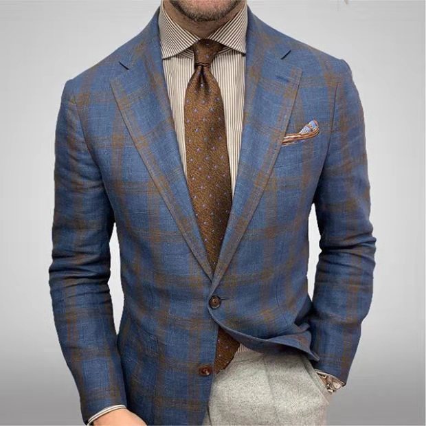 Elegant hørblazer til mænd