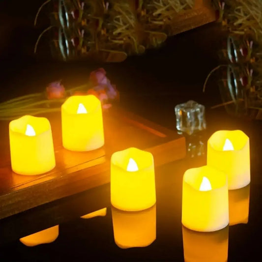 Bougie à réchaud LED sans flamme - Bougie de vœux créative