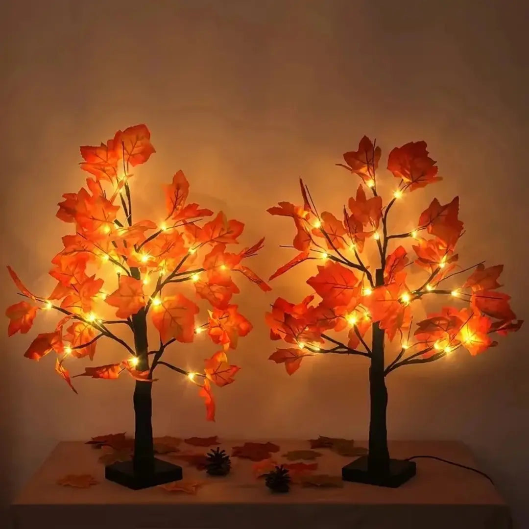 Lampa na umelý javorový stromček s LED svetlom - perfektná na halloweenské a vianočné dekorácie
