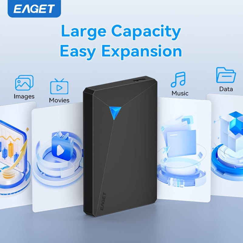 EAGET disque dur externe portable USB 3.0 (250 GB-4 TB, pour ordinateur portable, MacBook et PS5)