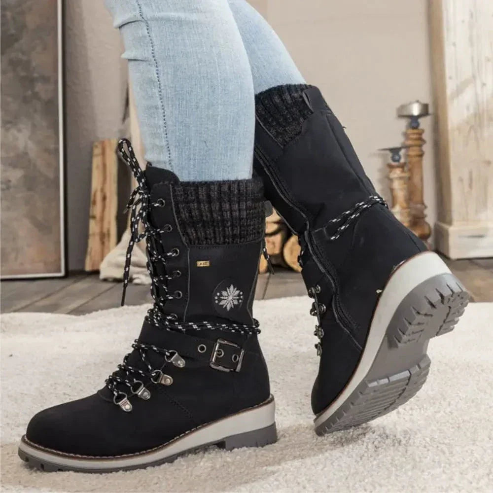 Botas de inverno com forro antiderrapante e quente