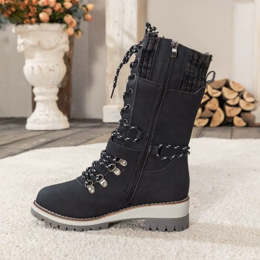Botas de inverno com forro antiderrapante e quente