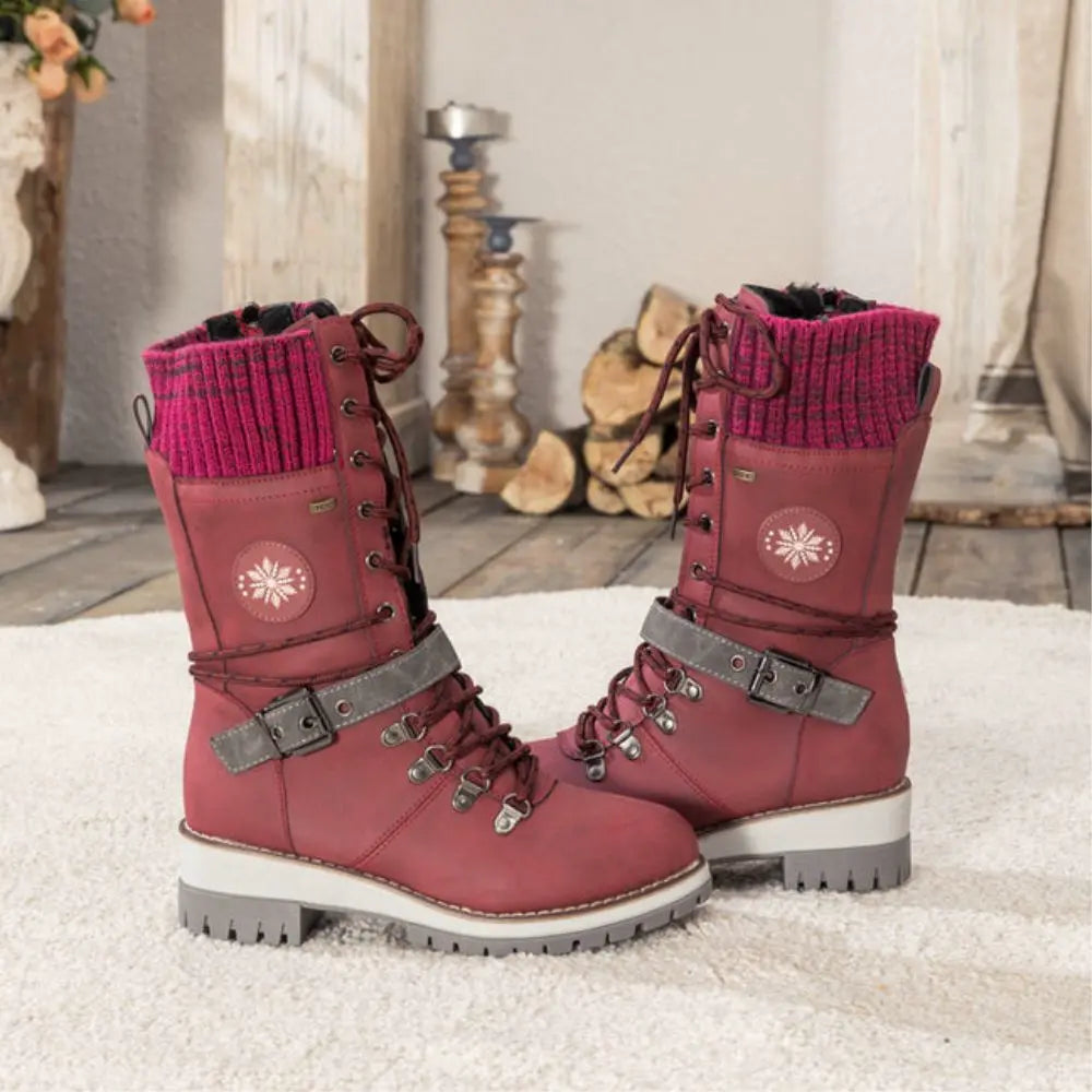 Botas de inverno com forro antiderrapante e quente