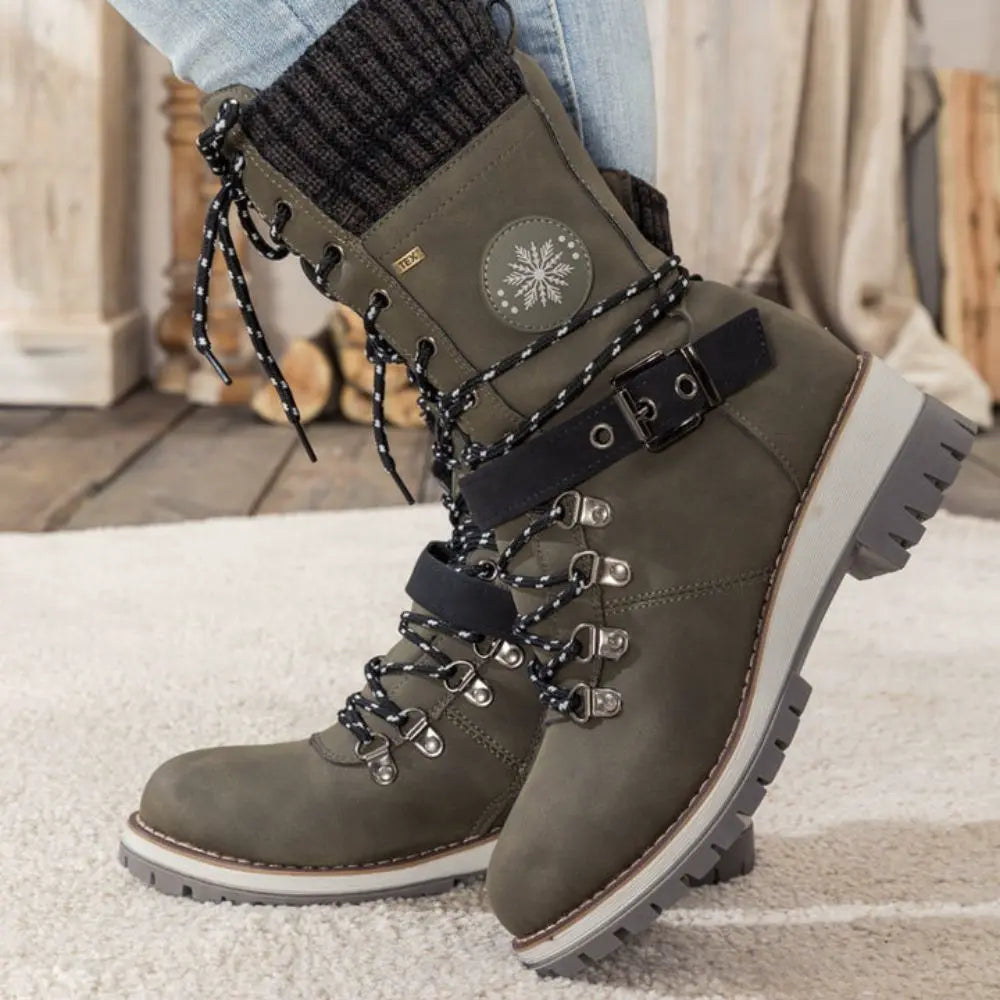 Botas de inverno com forro antiderrapante e quente
