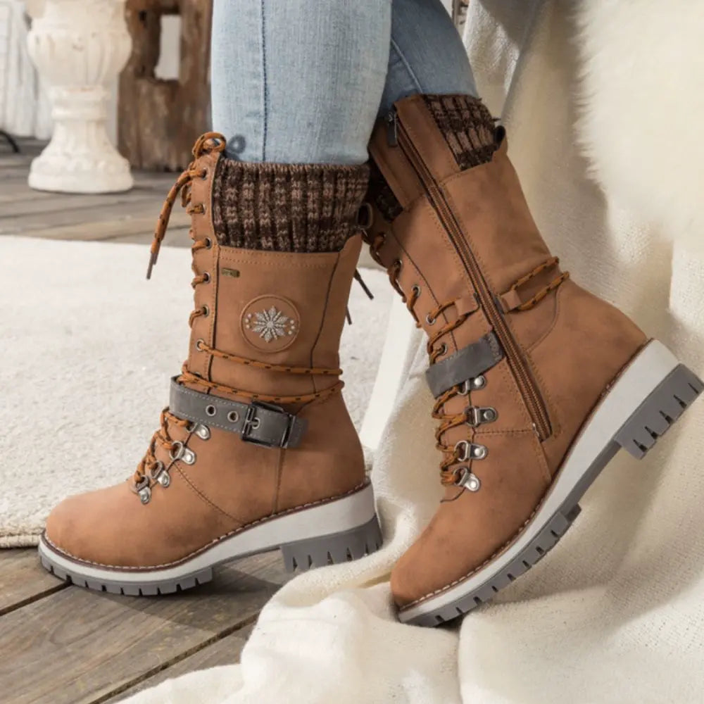 Botas de inverno com forro antiderrapante e quente