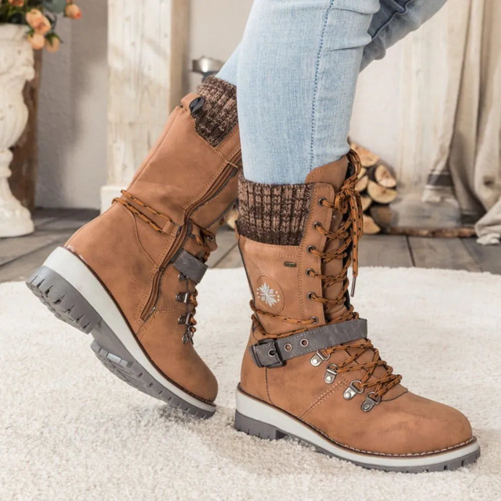 Botas de inverno com forro antiderrapante e quente