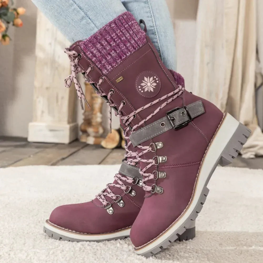 Botas de inverno com forro antiderrapante e quente
