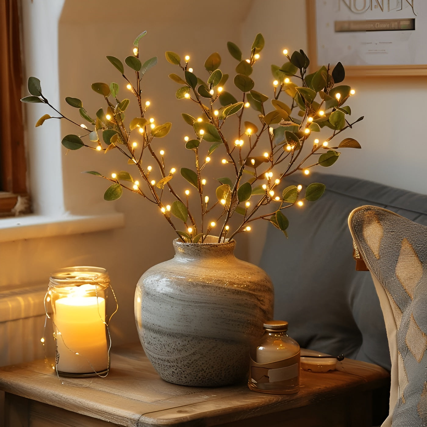 EverLeaf LED dekoratív ággyal ellátott lámpa - Elegáns természetes design otthoni és irodai dekorációhoz