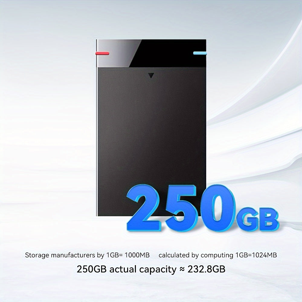 Disque dur externe portable USB 3.0 (160 GB-500 GB, disque dur mobile à grande vitesse pour ordinateur portable et téléphone)