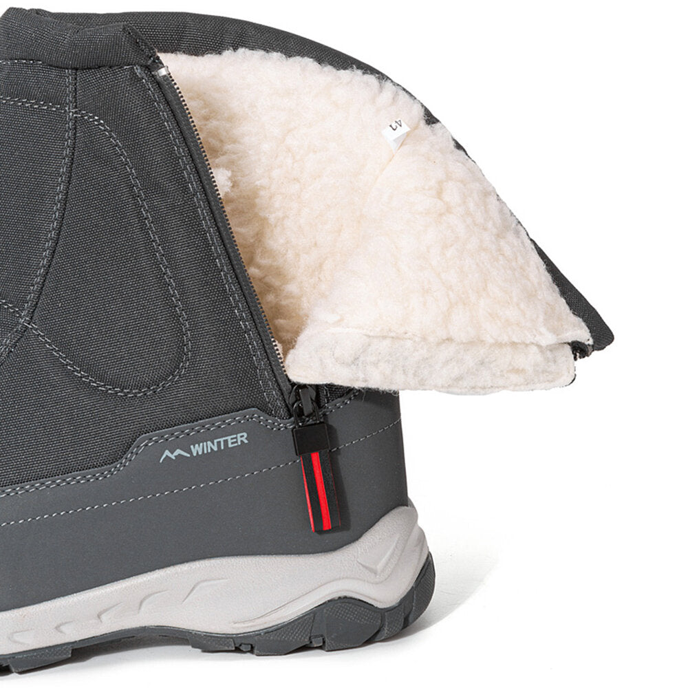 Botas de invierno para mujer con cremallera lateral – botas de nieve impermeables, antideslizantes y duraderas con forro cálido