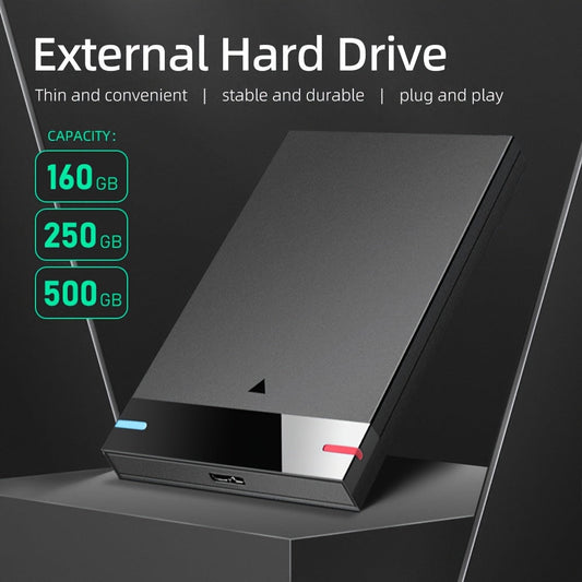 Disque dur externe portable USB 3.0 (160 GB-500 GB, disque dur mobile à grande vitesse pour ordinateur portable et téléphone)