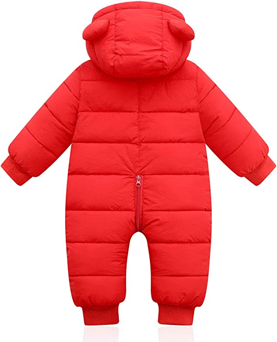 Roupa de inverno quente e aconchegante para bebês com orelhas