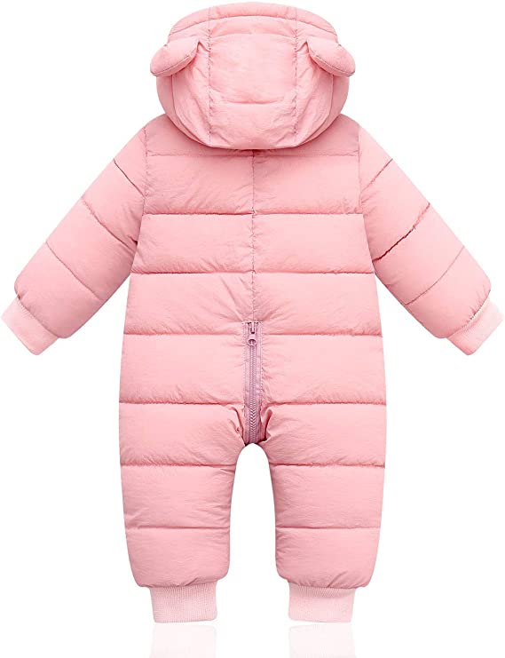 Roupa de inverno quente e aconchegante para bebês com orelhas