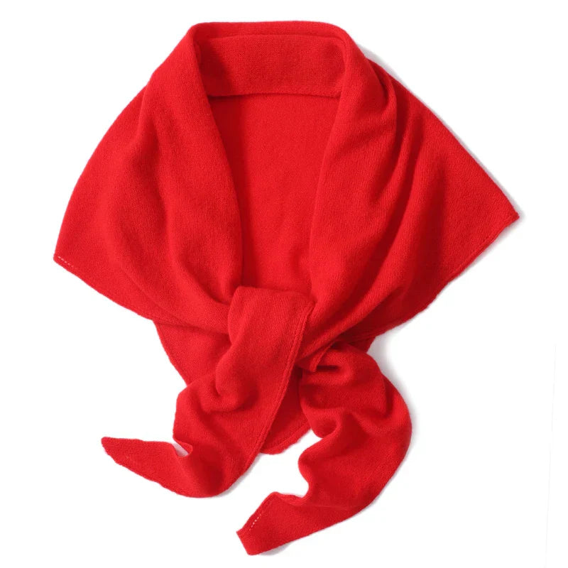 Elégante écharpe triangulaire pour femme en 100% laine - chaude et élégante pour l'automne et l'hiver