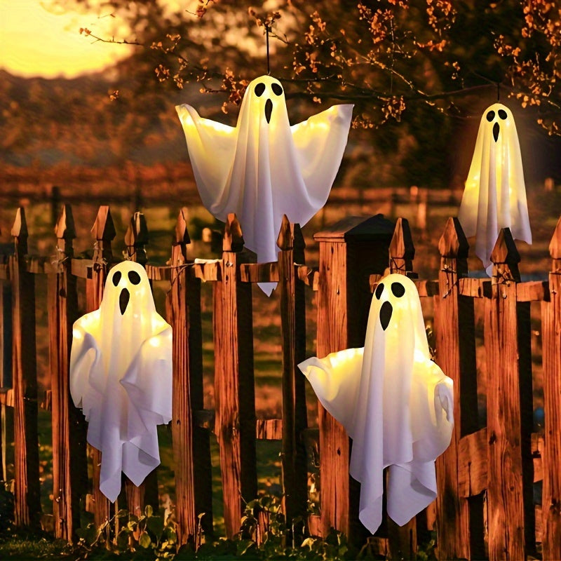 Halloween dekorace na duchy s osvětlením | Svítící látkový design