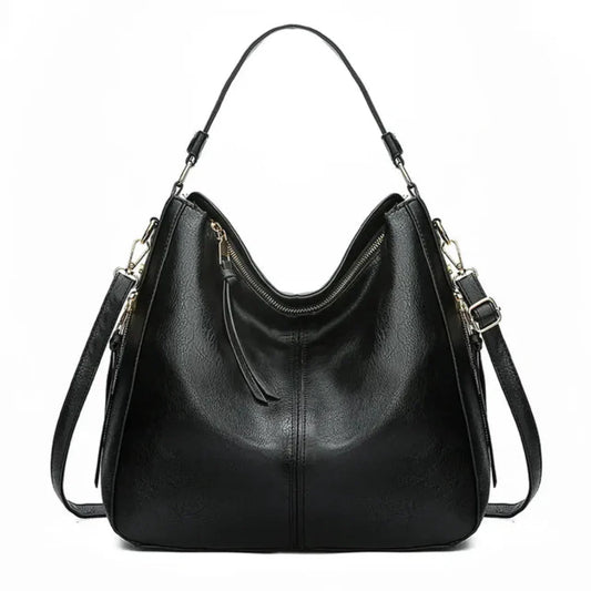 Élégant sac noir pour dames - Spacieux sac Frida