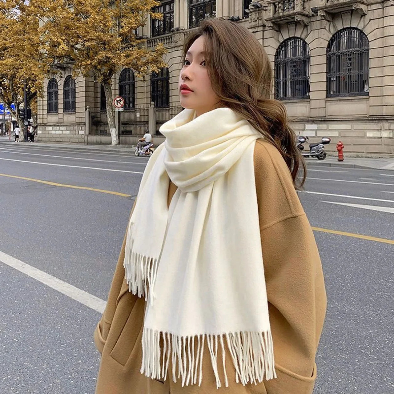 Luxueuse écharpe en cachemire noir pour femmes - un accessoire chaud et tendance pour l'hiver
