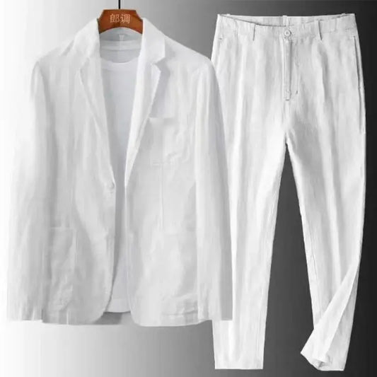 Ensemble deux pièces avec veste et pantalon dans un motif uniforme