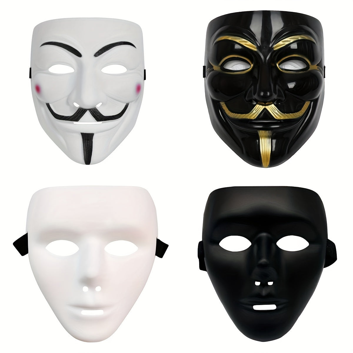 Ανώνυμη μάσκα Halloween | Premium συλλογή με μεταλλικό φινίρισμα