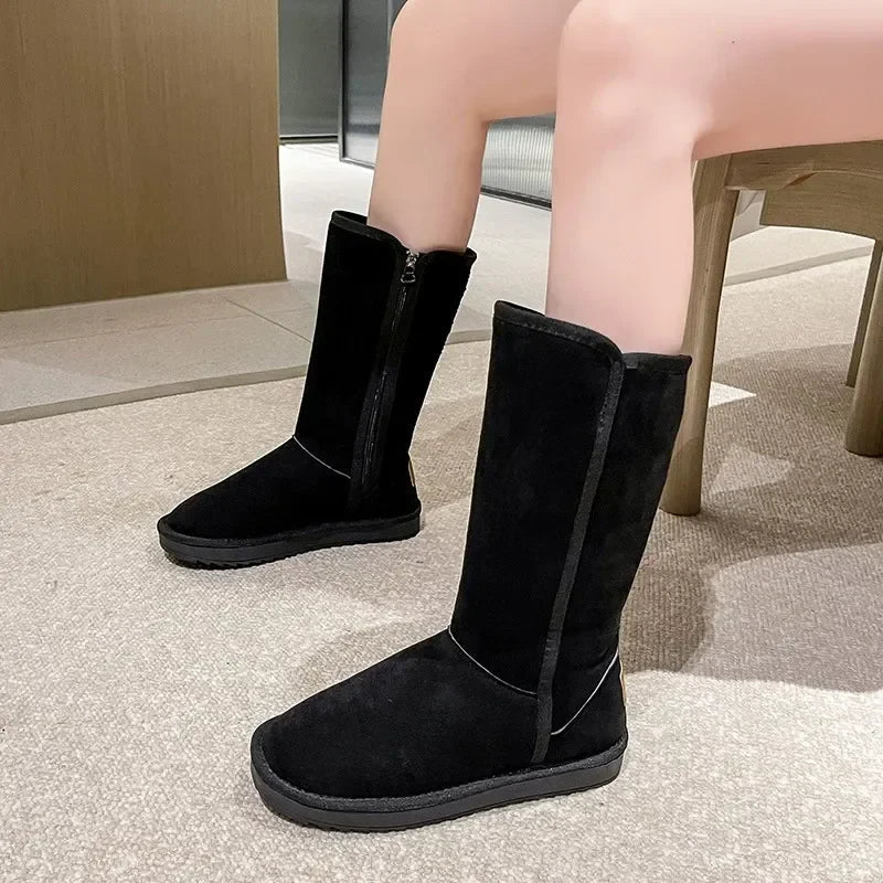 Botas de neve quentes para mulheres - botas de inverno aconchegantes com forro macio