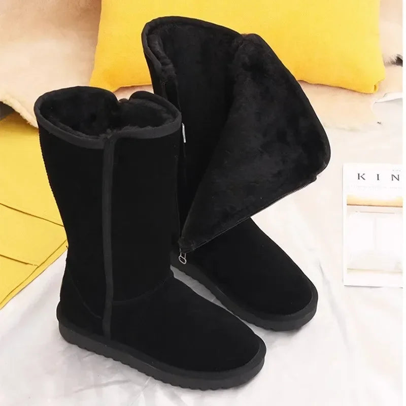 Botas de neve quentes para mulheres - botas de inverno aconchegantes com forro macio