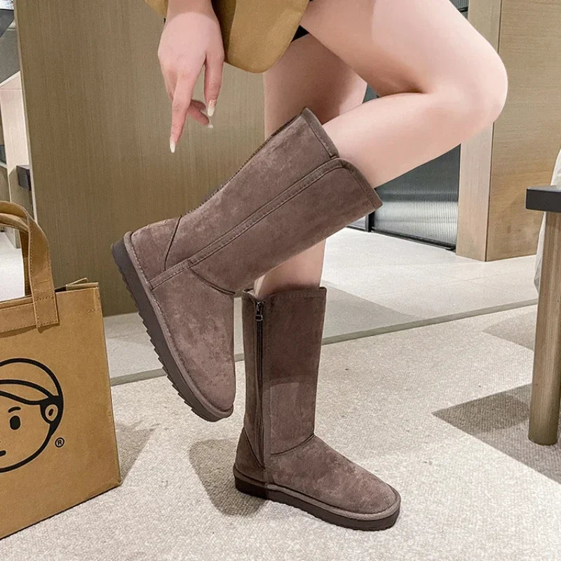 Botas de neve quentes para mulheres - botas de inverno aconchegantes com forro macio