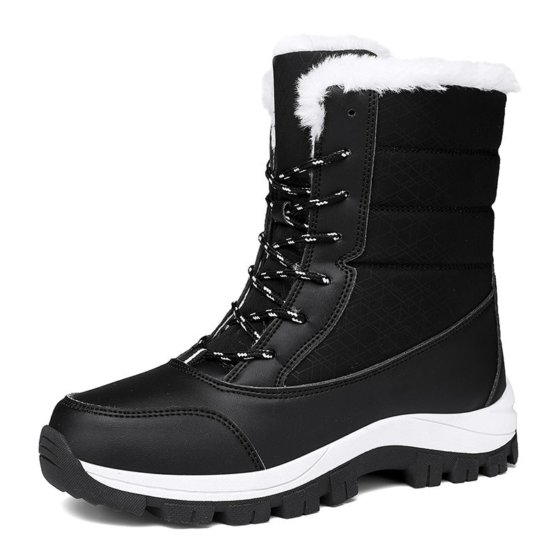 Sapatos de neve à prova d'água para mulheres - botas de inverno com isolamento térmico e sola antiderrapante
