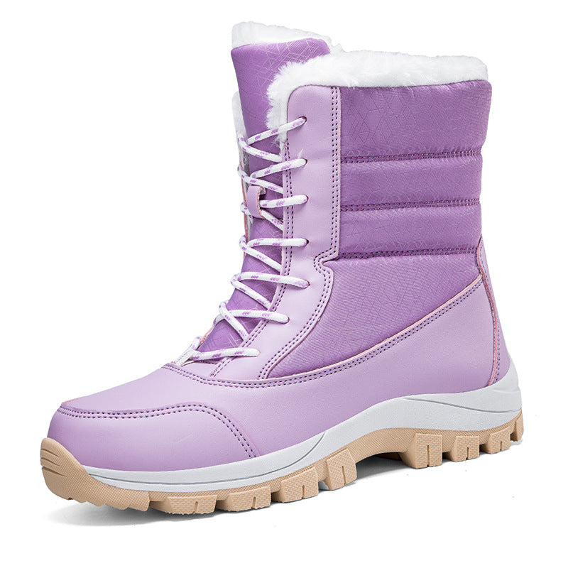 Sapatos de neve à prova d'água para mulheres - botas de inverno com isolamento térmico e sola antiderrapante