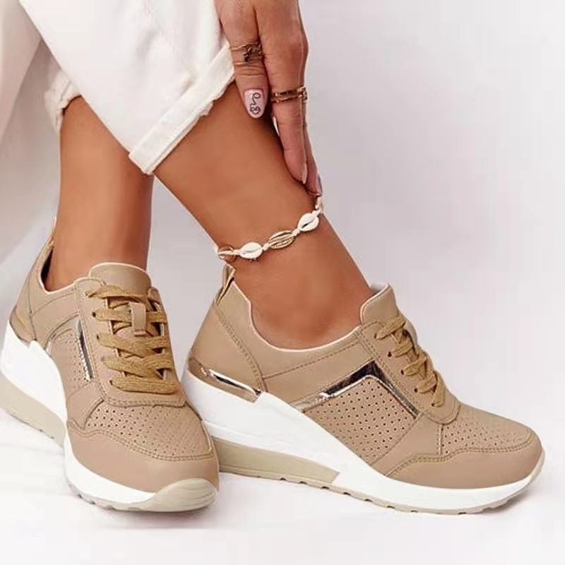 Γυναικεία sneakers με πλατφόρμα και σφήνα | Άνετα παπούτσια πεζοπορίας με πλατφόρμα