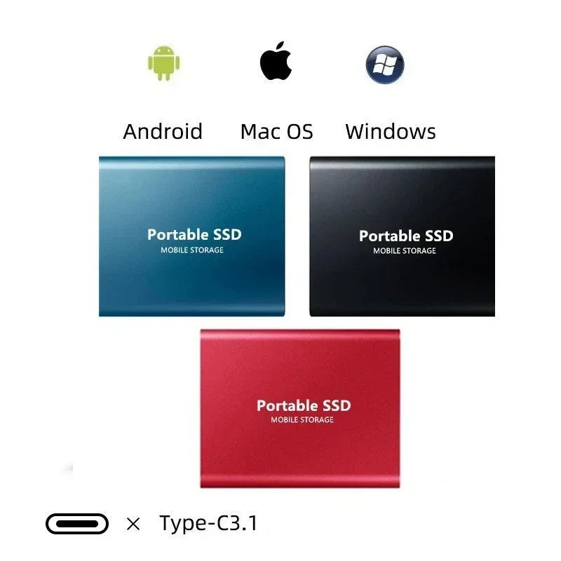 Φορητός SSD Συμπαγής αποθήκευση με υψηλή ταχύτητα