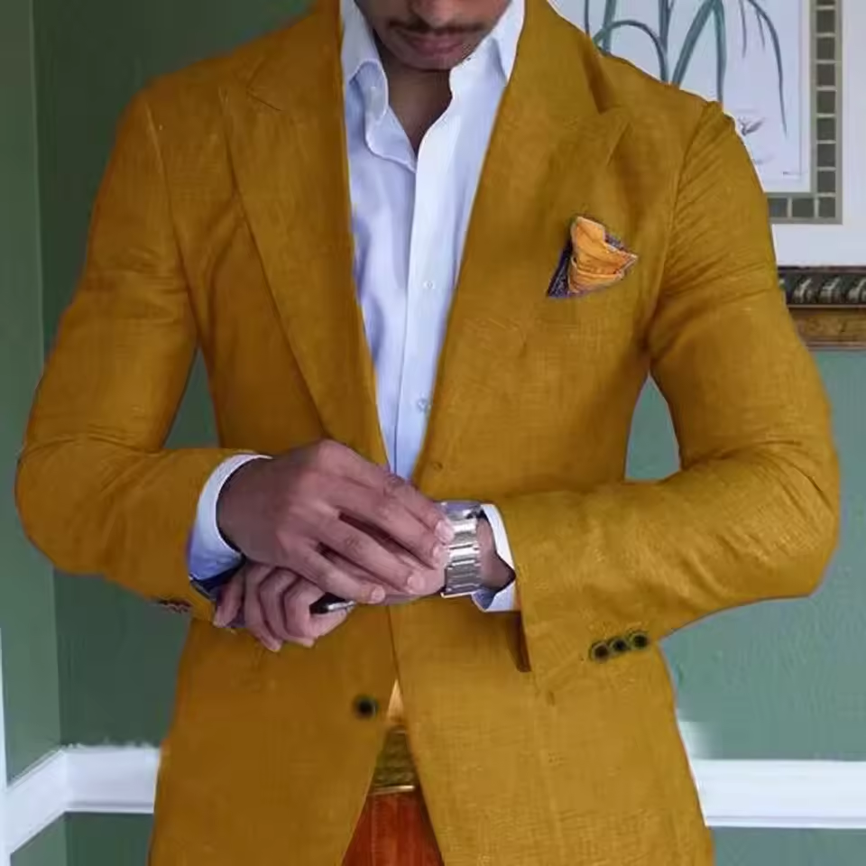 Elegant hørblazer til mænd