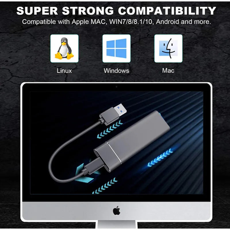 Disque dur externe portable USB 3.1 (500 Go-2 To, disque dur à grande vitesse pour PC et ordinateur portable)