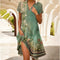 Carla | Robe florale élégante avec col en V et boutons