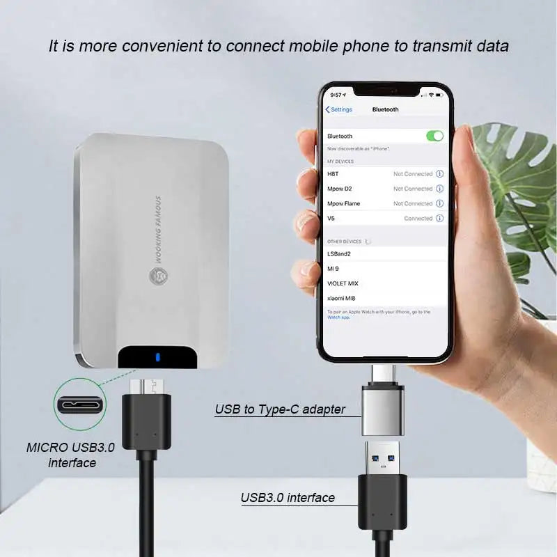 Disque dur externe portable en métal USB 3.0 (5 Gbps, 320 Go-1 TB, pour PC/Mac/PS4/PS5)