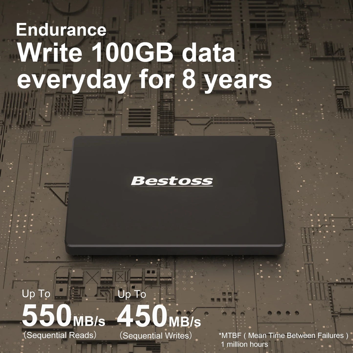 Bestoss SSD - Disque dur interne Sata pour ordinateur portable Notebook