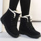 Bottes d'hiver pour femmes doublées en polaire - Bottines chaudes avec fermeture à lacets