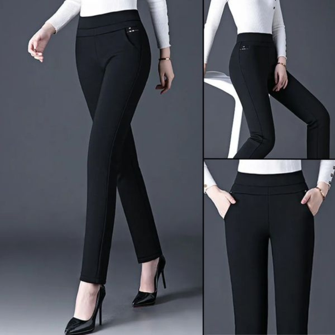 Magas derekú, hamis zsebes, elasztikus leggings