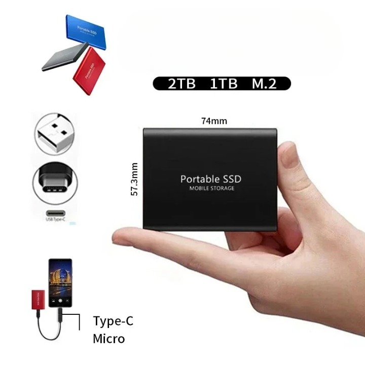 Φορητός SSD Συμπαγής αποθήκευση με υψηλή ταχύτητα