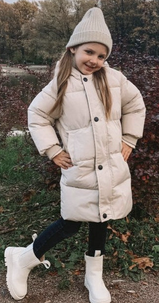 Jaqueta parka de inverno quente para crianças