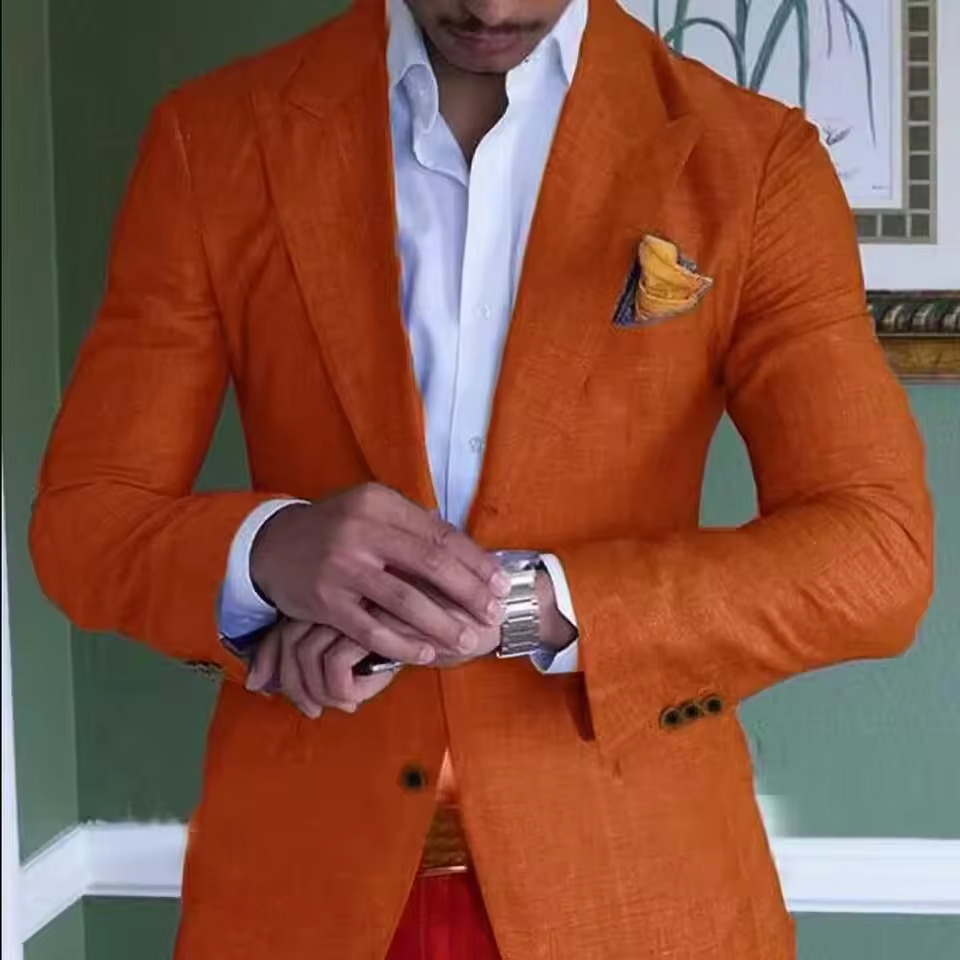 Elegant hørblazer til mænd