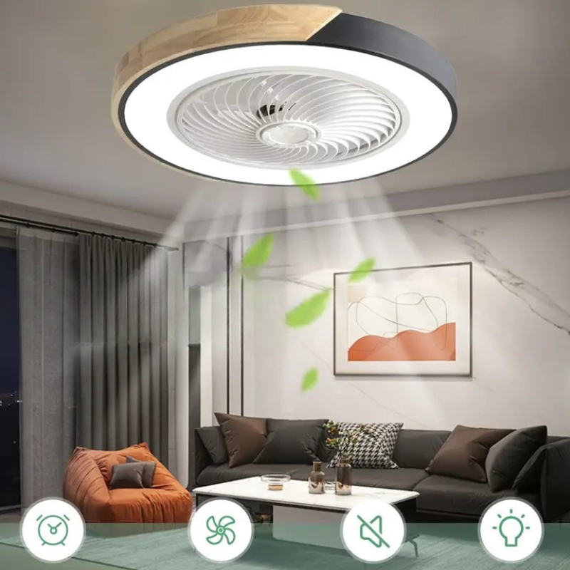 Stropní ventilátor - tichá LED osvětlení s ventilátorem a dálkovým ovládáním