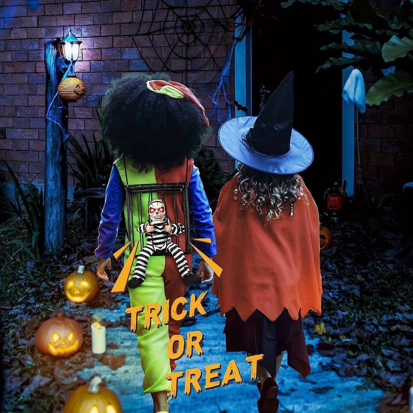 TerrorBone | Schelet animat care țipă ca decorațiune de Halloween – senzor de mișcare pentru exterior, decorațiune înfricoșătoare