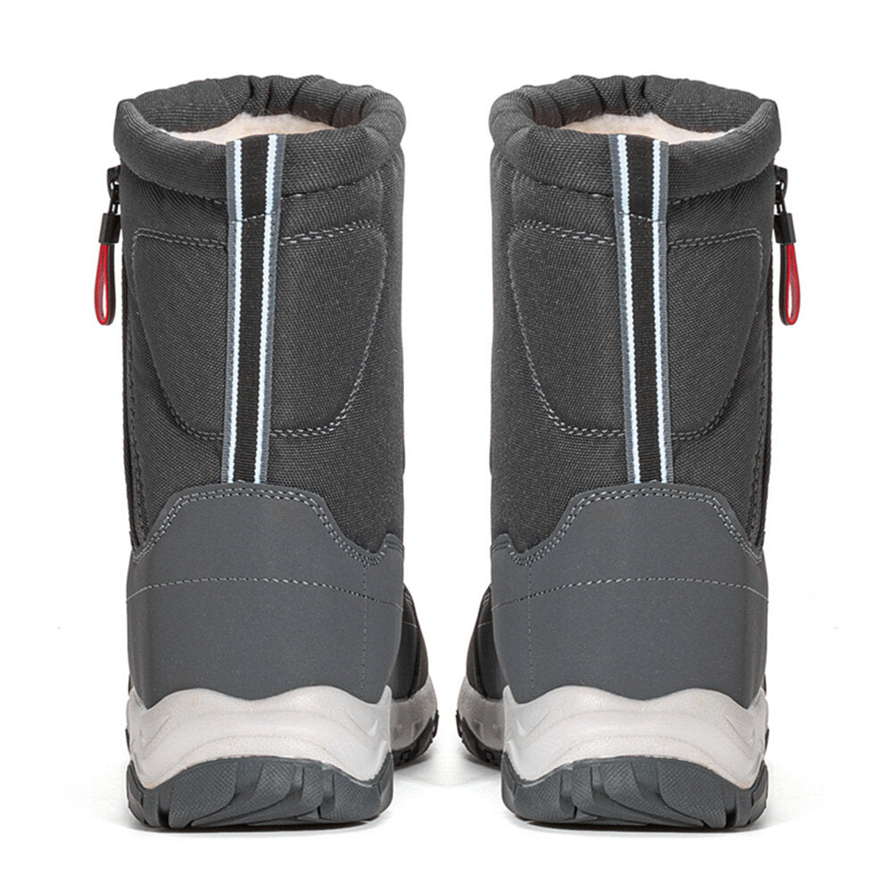Botas de invierno para mujer con cremallera lateral – botas de nieve impermeables, antideslizantes y duraderas con forro cálido