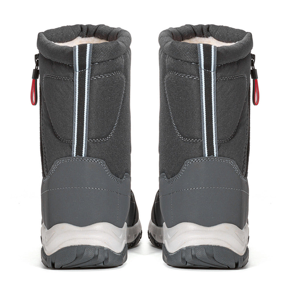 Botas de invierno para mujer con cremallera lateral – botas de nieve impermeables, antideslizantes y duraderas con forro cálido