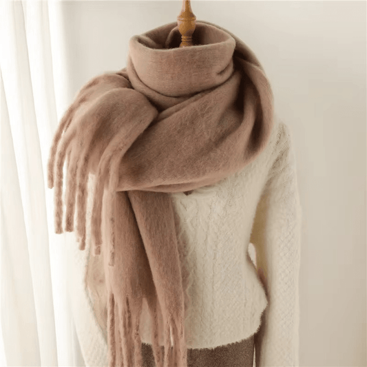 CosyCharm - Écharpe en cachemire doux avec franges pour les chaudes journées d'hiver