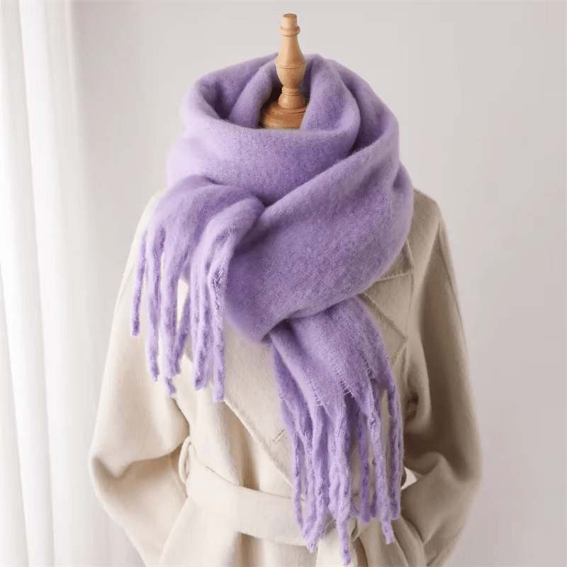 CosyCharm - Écharpe en cachemire doux avec franges pour les chaudes journées d'hiver