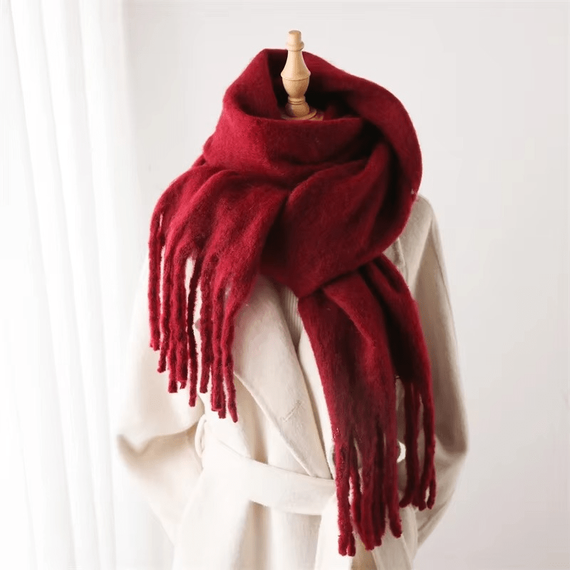CosyCharm - Écharpe en cachemire doux avec franges pour les chaudes journées d'hiver
